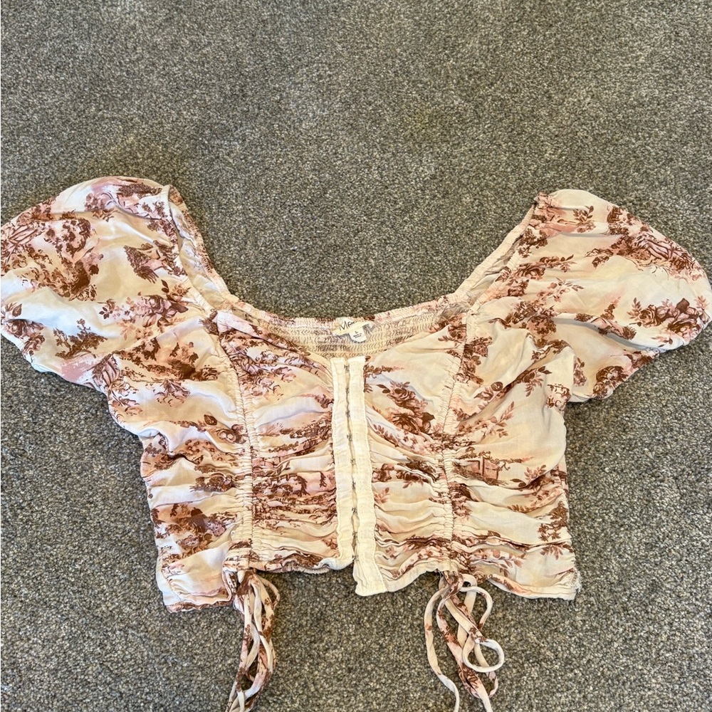 Floral Puff Sleeve Blouse - Picture 2 of 4
